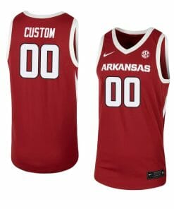Custom Arkansas Razorbacks Jersey College Basketball Name and Number Team Cardinal