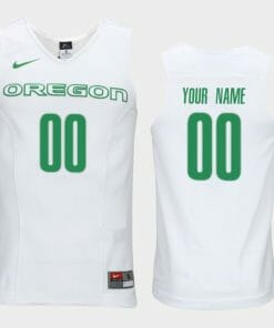 Custom Oregon Ducks Jersey Name and Number College Basketball White Elite