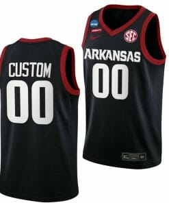 Custom Arkansas Razorbacks Jersey 2023 NCAA March Madness College Basketball Name and NumberBlack