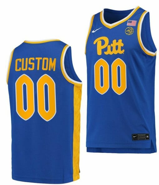 Custom Pitt Panthers Jersey Name and Number College Basketball Replica Royal