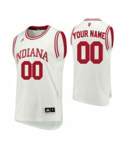 Custom Indiana Hoosiers Jersey College Basketball Name and Number White