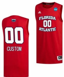 Custom FAU Owls Jersey Basketball Name & Number 2023 NCAA March Madness Red