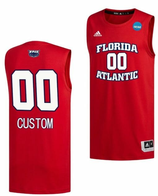 Custom FAU Owls Jersey Basketball Name & Number 2023 NCAA March Madness Red