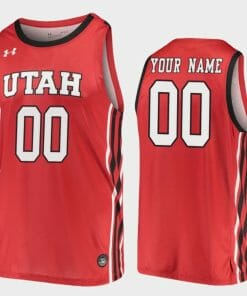 Custom Utah Utes Jersey Name and Number College Basketball Red Replica
