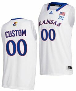 Custom Kansas Jayhawks Jersey College Basketball White Home