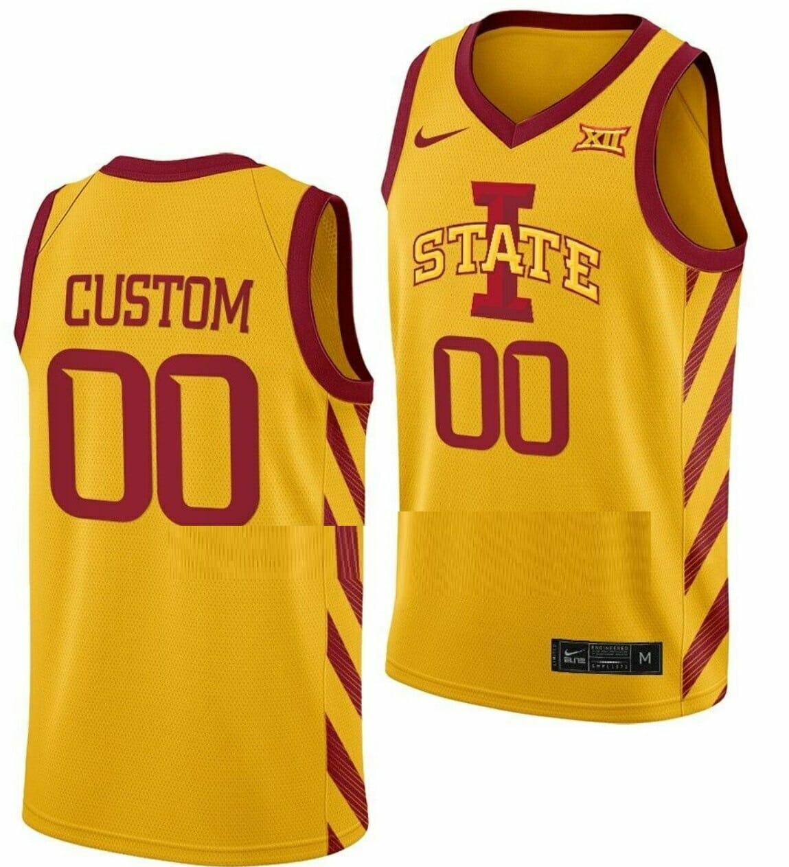 Custom Iowa State Cyclones Jersey Name & Number College Basketball Gold