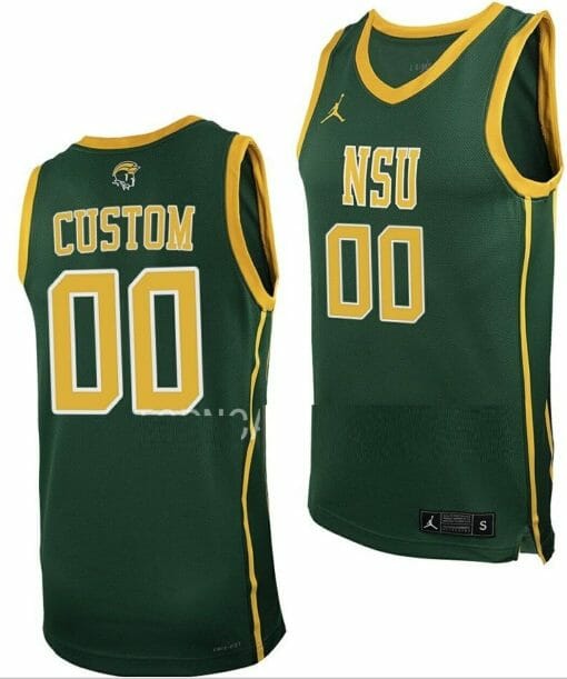 Custom Norfolk State Spartans Jersey Name and Number College Basketball Green