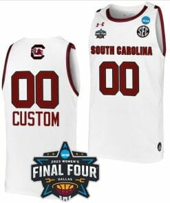 Custom South Carolina Gamecocks Jersey College Basketball 2023 NCAA Final Four White