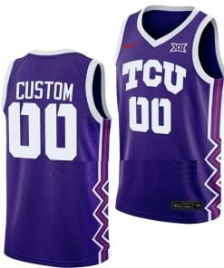 Custom TCU Horned Frogs Jersey Name and Number College Basketball Purple Away