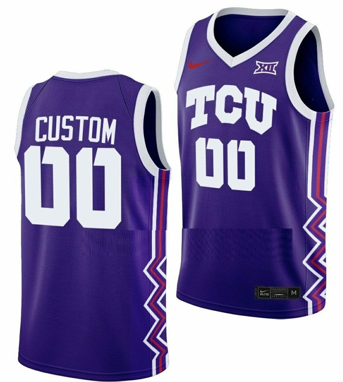 Custom TCU Horned Frogs Jersey Name and Number College Basketball Purple Away