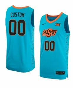 Custom Oklahoma State Cowboys Jersey College Basketball Name and Number Turquoise