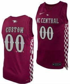 Custom NC Central Eagles Jersey Name and Number College Basketball Maroon