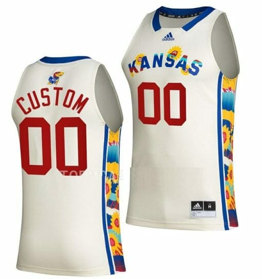 Custom Kansas Jayhawks Jersey Name & Number College Basketball Honoring Black Excellence White