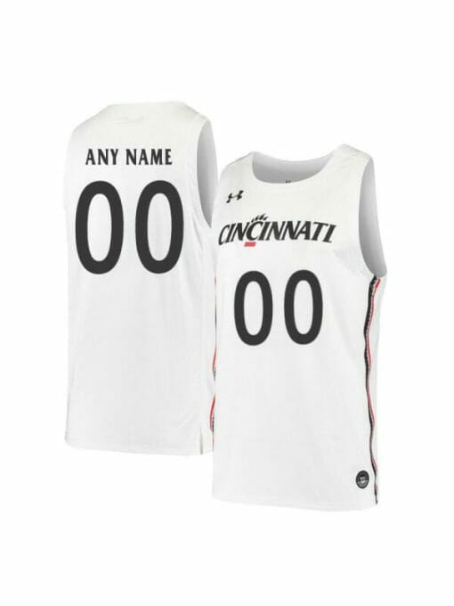 Custom Cincinnati Bearcats Jersey College Basketball Name and Number White Retro