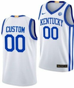 Custom Kentucky Wildcats Jersey Name and Number College Basketball White Elite 2022-23