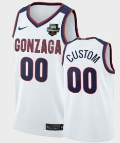 Custom Gonzaga Bulldogs Jersey Name, Number College Basketball Wcc Patch White
