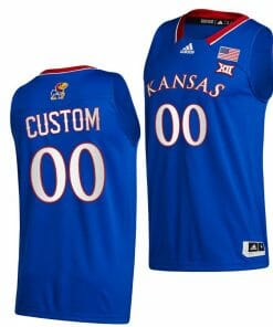 Custom Kansas Jayhawks Jersey College Basketball Name & Number New Season Royal