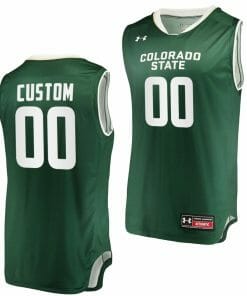 Custom Colorado State Rams Jersey Name and Number College Basketball Green