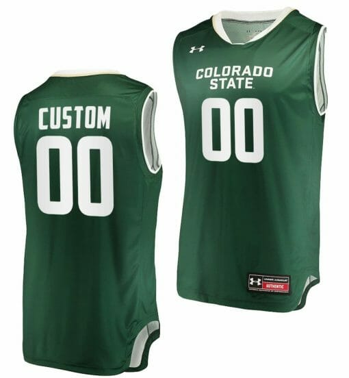 Custom Colorado State Rams Jersey Name and Number College Basketball Green
