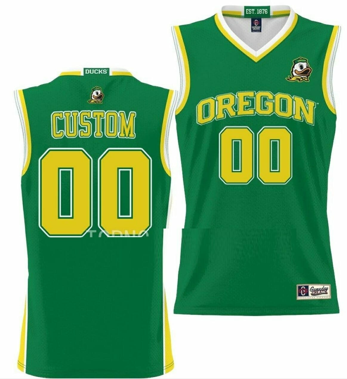 Custom Oregon Ducks Jersey Name and Number College Basketball NIL Pick-A-Player Green