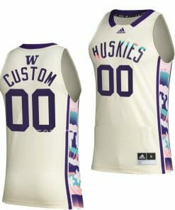 Custom Washington Huskies Jersey Name and Number College Basketball White Honoring