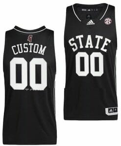 Custom Mississippi State Bulldogs Jersey Name and Number College Basketball Swingman Black