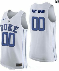 Custom Duke Blue Devils Jersey College Basketball Name and Number White