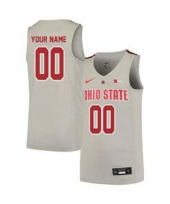 Custom Ohio State Buckeyes Jersey College Basketball Name and Number Elite Gray