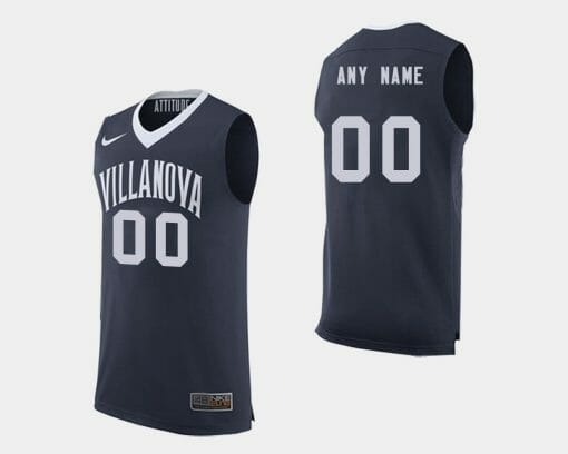Custom Villanova Wildcats Jersey Name and Number College Basketball Navy