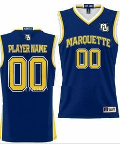 Custom Marquette Golden Eagles Jersey Name and Number College Basketball NIL Pick-A-Player Blue