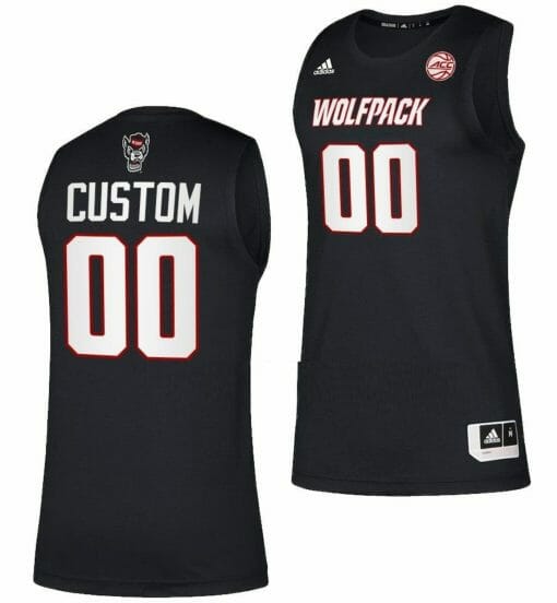 Custom NC State Wolfpack Jersey Name and Number College Basketball Swingman Black