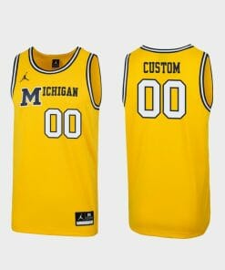 Custom Michigan Wolverines Jersey Name and Number College Bask Maize Replica 1989 Throwback