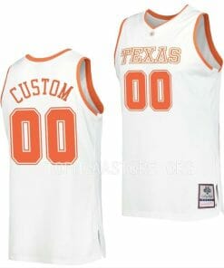 Custom Texas Longhorns Jersey Name and Number College Basketball  Throwback White