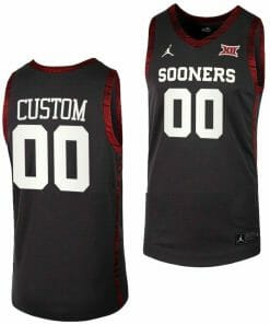 Custom Oklahoma Sooners Jersey Name and Number College Basketball Anthracite
