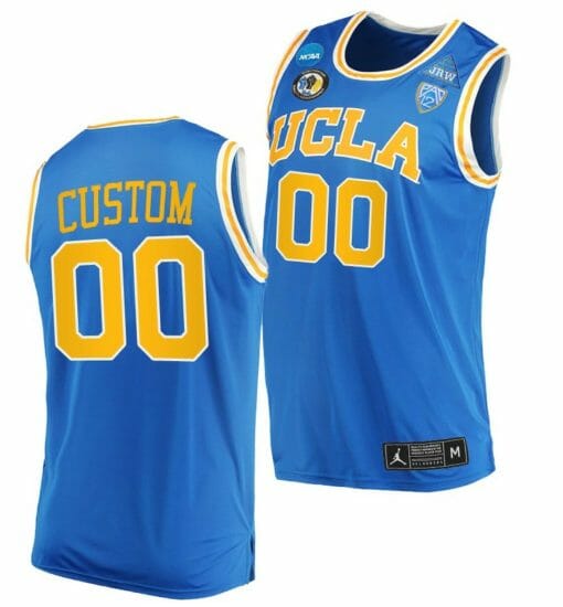Custom UCLA Bruins Jersey Name and Number College Basketball Blue Away