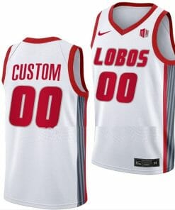 Custom New Mexico Lobos Jersey Name and Number College Basketball Swingman White