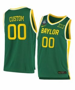Custom Baylor Bear Basketball Jersey College Name and Number Green Final Four Patch