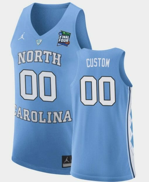 Custom North Carolina Jersey Name and Number Tar Heels College Basketball Final Four Light Blue