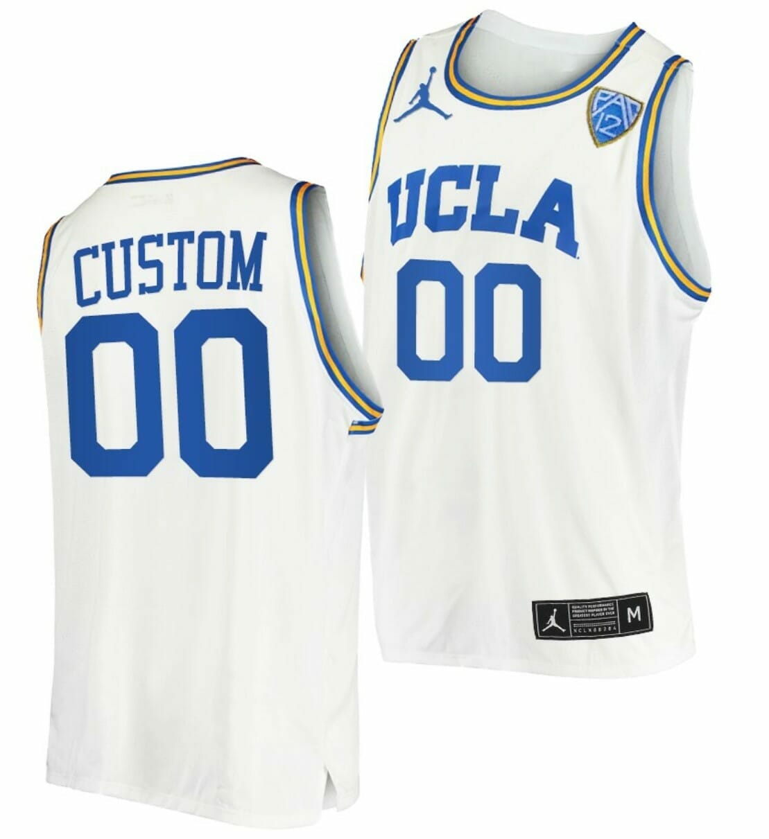 Custom UCLA Bruins Jersey Name and Number College Basketball Home White
