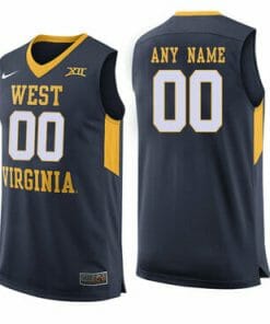 Custom West Virginia Mountaineers Jersey College Basketball Name and Number Navy