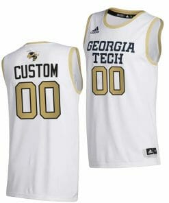 Custom Georgia Tech Yellow Jackets Jersey Name and Number College Basketball White