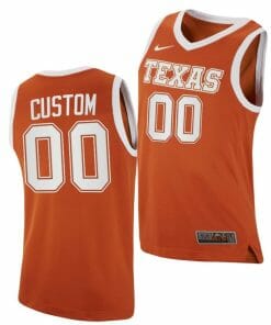 Custom Texas Longhorns Jersey Name and Number College Basketball Orange Replica