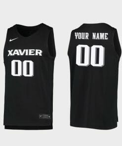 Custom Xavier Musketeers Jersey Name and Number College Basketball Black