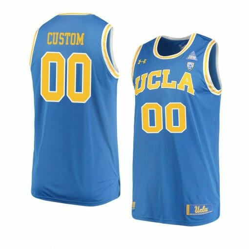 Custom UCLA Bruins Basketball Jersey College Name and Number Replica Performance Blue