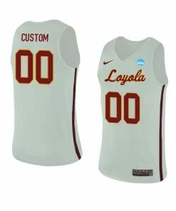 Custom Loyola Ramblers Basketball Jersey College Name and Number Replica White