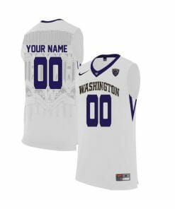 Custom Washington Huskies Jersey College Basketball Name and Number Elite White