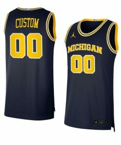 Custom Michigan Wolverines Basketball Jersey College Name and Number Swingman Navy