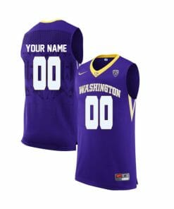 Custom Washington Huskies Jersey College Basketball Name and Number Elite Purple