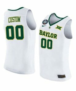 Custom Baylor Bear Basketball Jersey College Name and Number White Final Four Patch