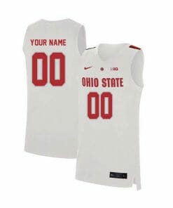 Custom Ohio State Buckeyes Jersey College Basketball Name and Number Elite White